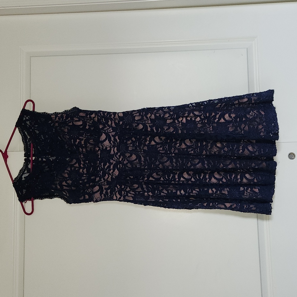 blue lace summer dress
